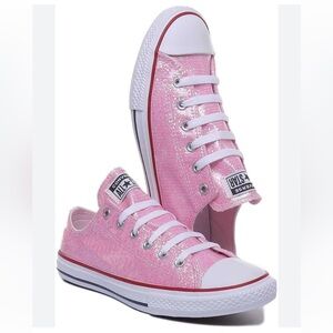 Converse Chuck Taylor All Star Prism Glitter | kids size 11 | pink | low top
